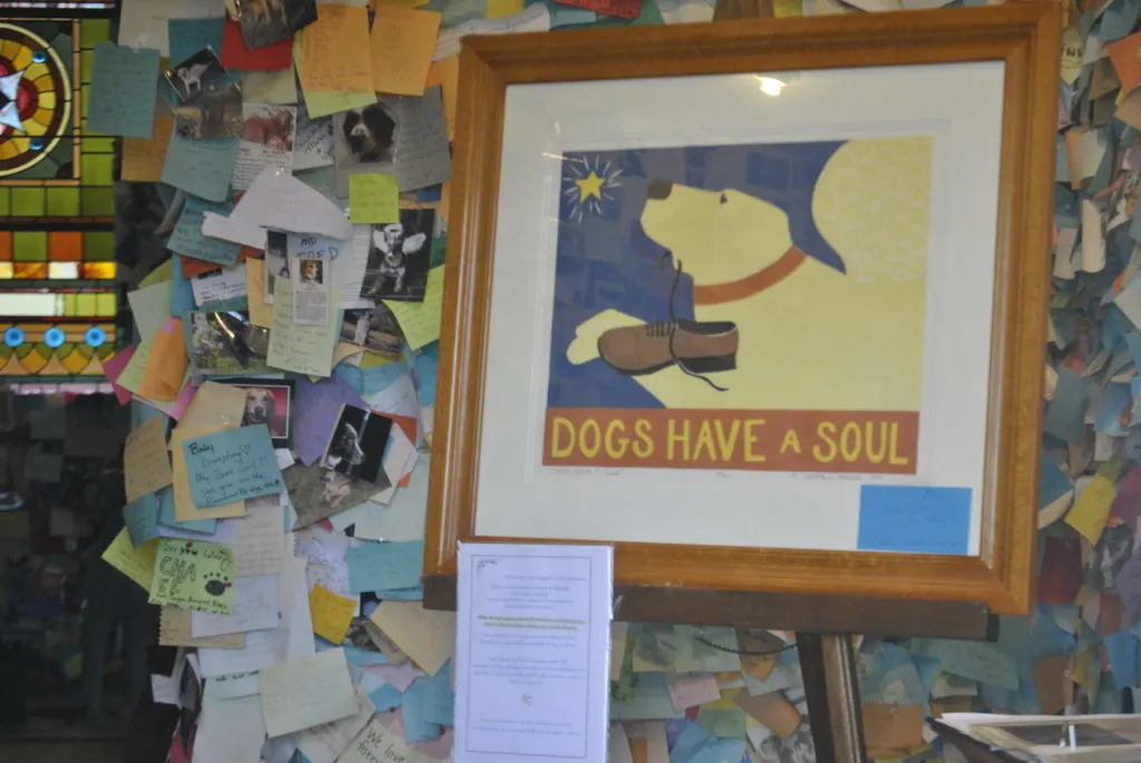 Inside the Dog Chapel at Dog Mountain in Vermont