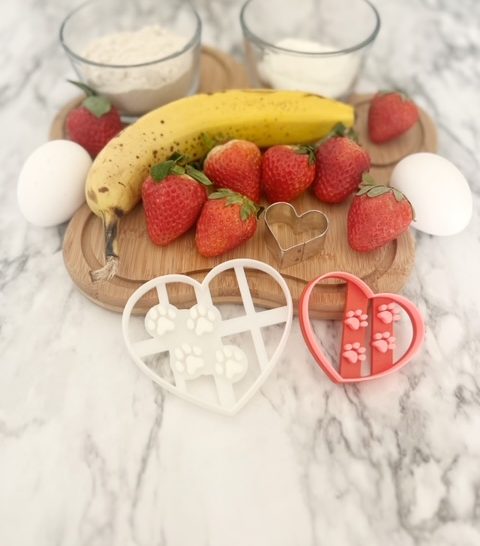 ingredients for stawberry banana dog treats